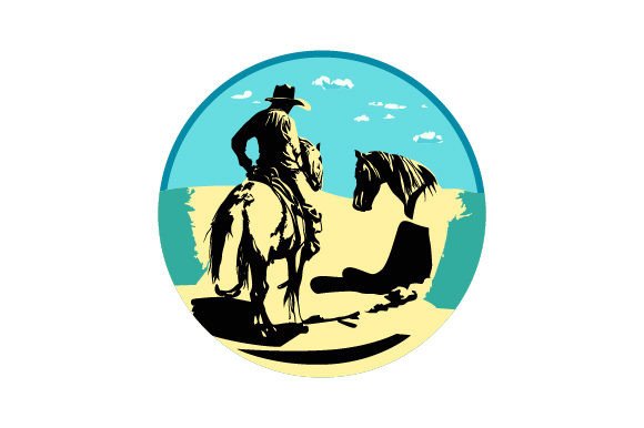 Cowboy with His Horse on the Beach Embroidery Review