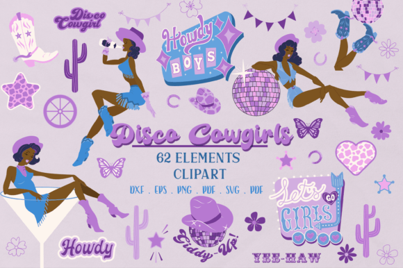 Disco Cowgirl SVG Purple Western SVG Review