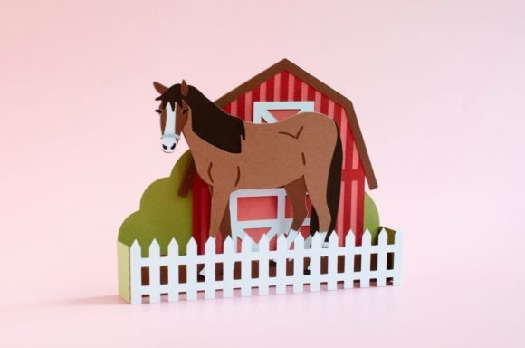 Horse Barn Pop Up Box Card Review