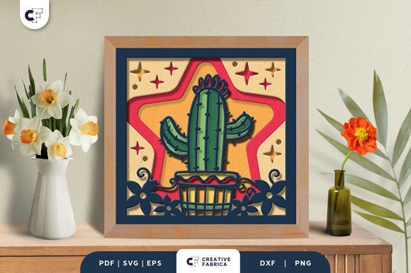 Potted Succulent 3D Shadow Box Review