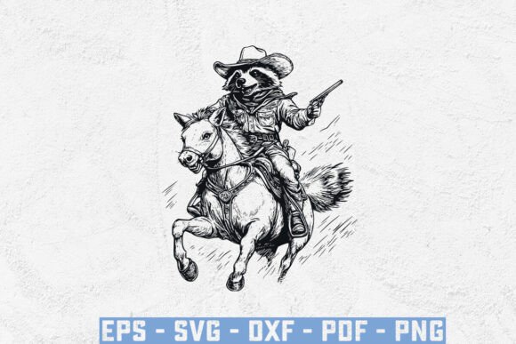 Raccoon Cowboy Svg Review: Embroidery Potential