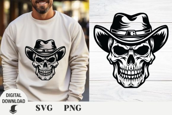 Skull Cowboy Svg, Halloween Svg